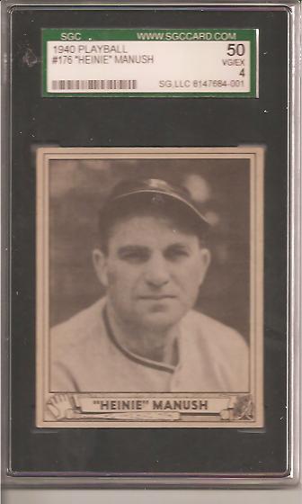 1940 Play Ball #176 Heinie Manush
