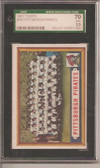 1957 Topps #161 Pittsburgh Pirates TC
