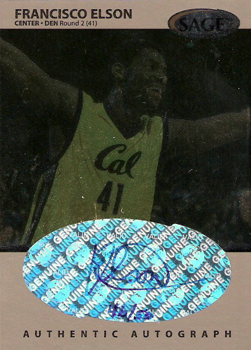 1999 SAGE Autographs Platinum #A17 Francisco Elson/50