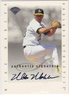 1996 Leaf Signature Extended Autographs #129 Mike Mohler