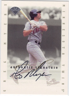 1996 Leaf Signature Extended Autographs #135 Greg Myers
