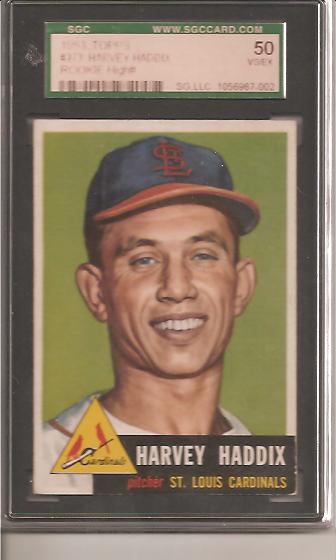 1953 Topps #273 Harvey Haddix RC