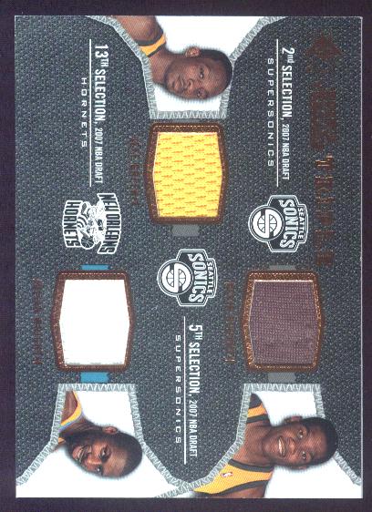 2007-08 SP Rookie Threads Rookie Threads Triple #DGW Kevin Durant/Jeff Green/Julian Wright