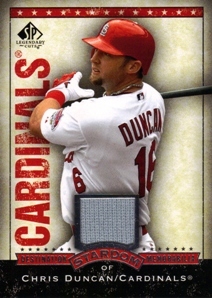 2008 SP Legendary Cuts Destination Stardom Memorabilia #CD Chris Duncan