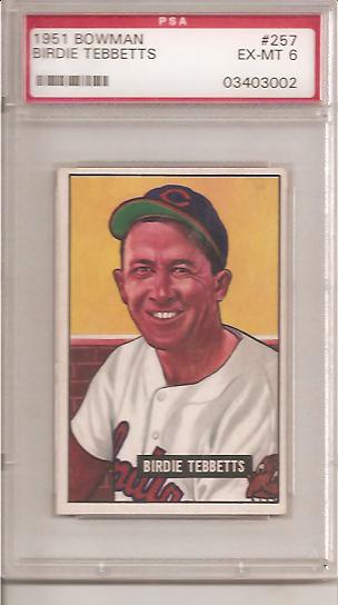 1951 Bowman #257 Birdie Tebbetts RC front image