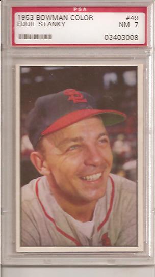 1953 Bowman Color #49 Eddie Stanky MG