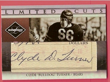 2007 Leaf Limited Cuts Autographs #8 Bulldog Turner/75