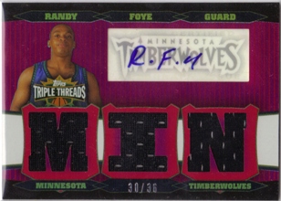 2006-07 Topps Triple Threads Relics Autographs #92 Randy Foye MIN
