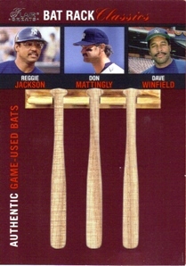 2003 Flair Greats Bat Rack Classics Trios #4 Reggie/Mattingly/Winfield