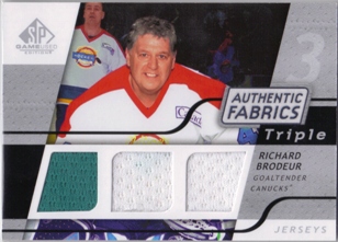 2008-09 SP Game Used Triple Authentic Fabrics #3AFRD Richard Brodeur