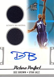 2006-07 Topps Big Game Picture Perfect Jerseys and Shorts Autographs #DB Dee Brown