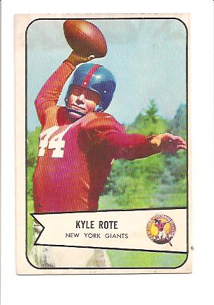 1954 Bowman #7 Kyle Rote