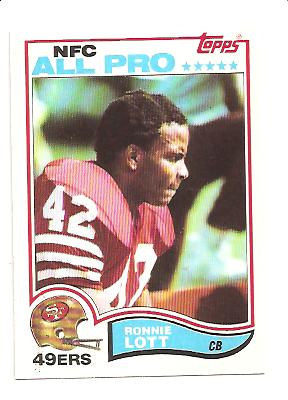 1982 Topps #486 Ronnie Lott RC