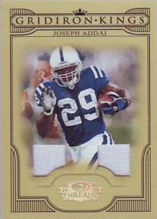 2008 Donruss Threads Pro Gridiron Kings Materials #7 Joseph Addai