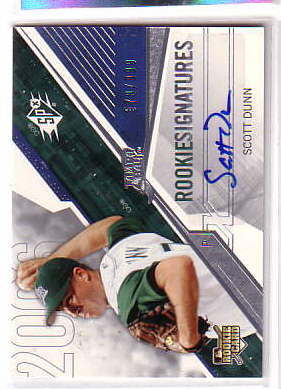 2006 SPx #156 Scott Dunn AU/999 (RC)