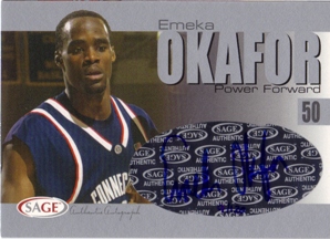 2004 SAGE Autographs Silver #A23 Emeka Okafor/120