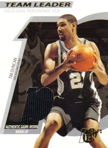 2002-03 Topps Ten Team Leader Relics #TLTD Tim Duncan/1500