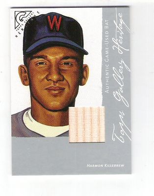 2003 Topps Gallery Heritage Relics #HK Harmon Killebrew Bat A