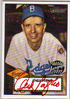 2001 Topps Heritage Autographs Red Ink #THAAP Andy Pafko