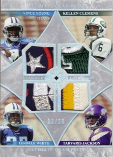 2006 Ultimate Collection Jerseys Quad Patch #YWCJ Vince Young/LenDale White/Kellen Clemens/Tarvaris Jackson