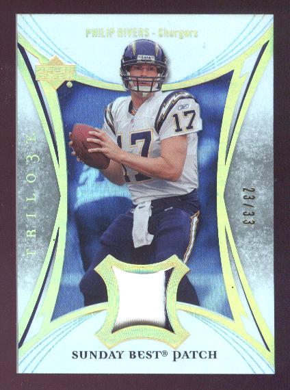 2007 Upper Deck Trilogy Sunday Best Jersey Patch Hologold #PR Philip Rivers
