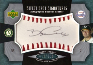 2005 Sweet Spot Signatures Red Stitch Black Ink #BC Bobby Crosby/350