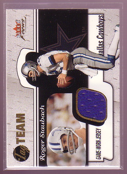 2001 Fleer Focus Tag Team #TTRS Roger Staubach
