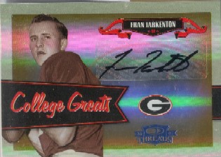 2007 Donruss Threads College Greats Autographs #18 Fran Tarkenton/10