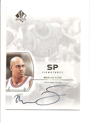 2002-03 SP Authentic SP Signatures #MF Marcus Fizer