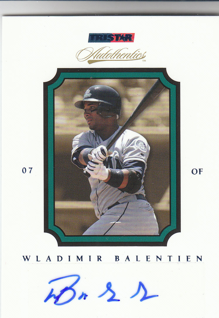 2007 TRISTAR Autothentics Autographs Blue #47 Wladimir Balentien