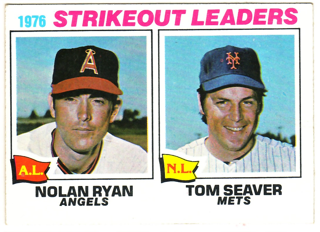 1977 Topps #6 Strikeout Leaders/Nolan Ryan/Tom Seaver