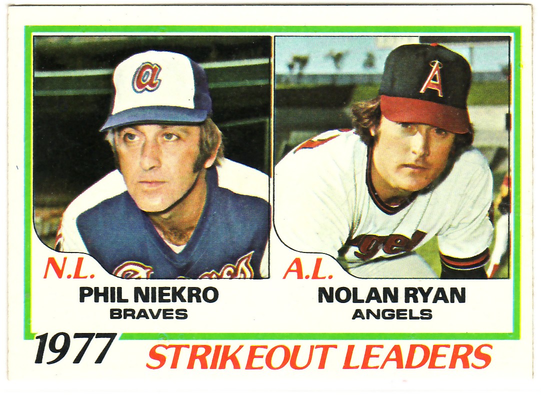 1978 Topps #206 Strikeout Leaders DP/Phil Niekro/Nolan Ryan
