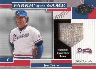 2002 Leaf Certified Fabric of the Game #32DY Joe Torre/60