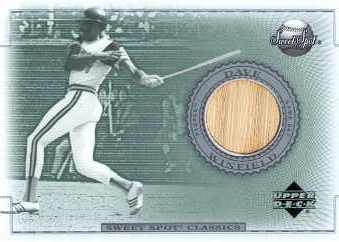 2002 Sweet Spot Classics Game Bat #BDW Dave Winfield DP