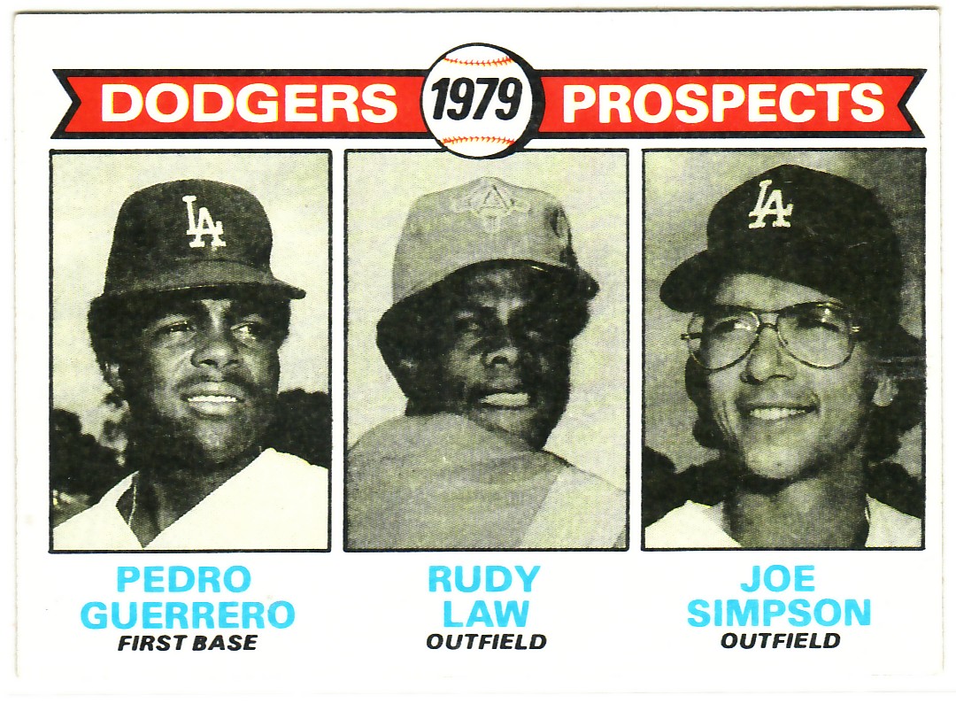 1979 Topps #719 Pedro Guerrero RC/Rudy Law RC/Joe Simpson RC