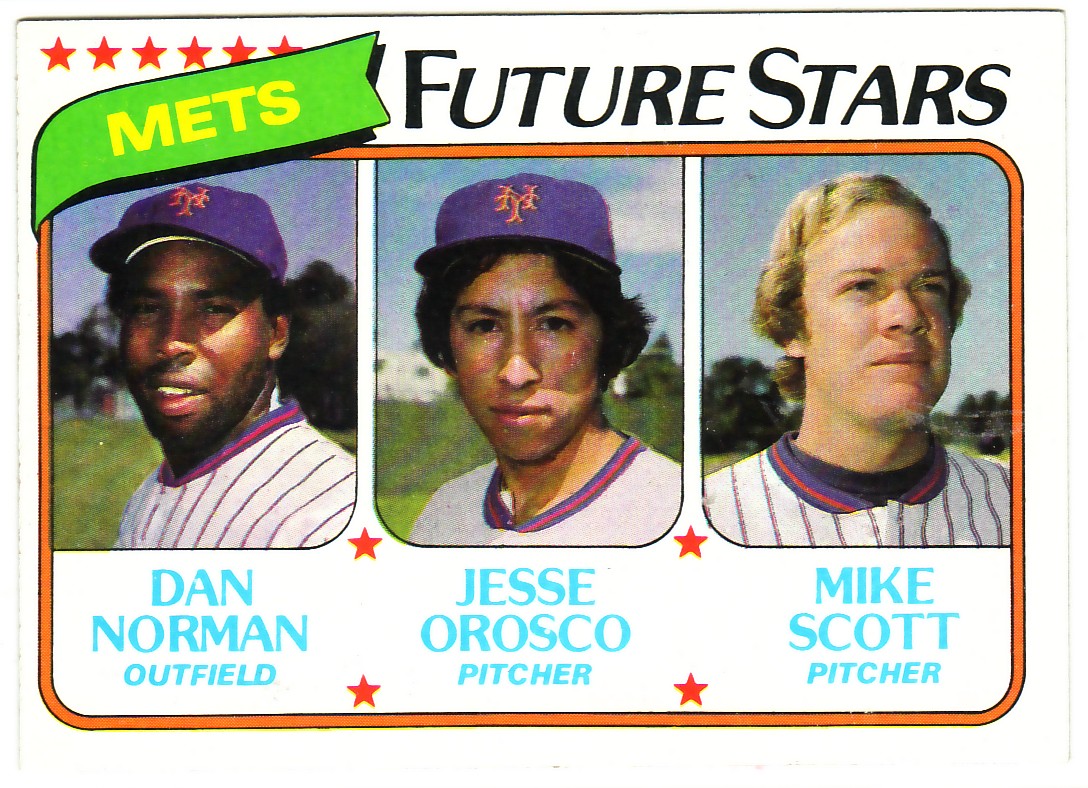 1980 Topps #681 Dan Norman/Jesse Orosco RC/Mike Scott RC