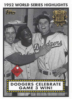 2002 Topps 1952 World Series Highlights #52WS3 Dodgers Celebrate 1