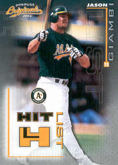 2002 Donruss Originals Hit List #20 Jason Giambi A's