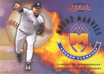 2002 Donruss Originals Mound Marvels #12 Roger Clemens 10/30/01