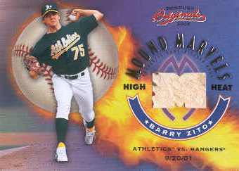 2002 Donruss Originals Mound Marvels High Heat #14 Barry Zito