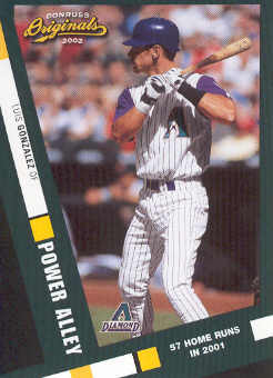 2002 Donruss Originals Power Alley #4 Luis Gonzalez