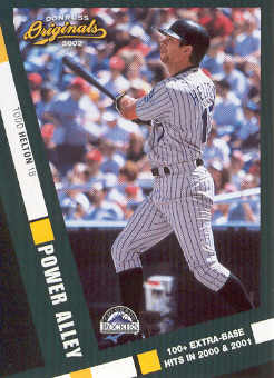 2002 Donruss Originals Power Alley #10 Todd Helton