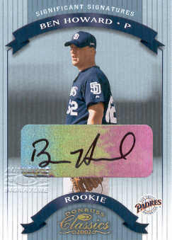 2002 Donruss Classics Significant Signatures #120 Ben Howard ROO/500