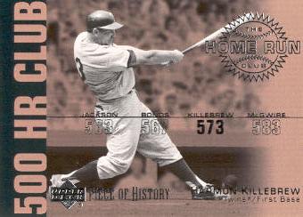 2002 UD Piece of History 500 Home Run Club #HR1 Harmon Killebrew