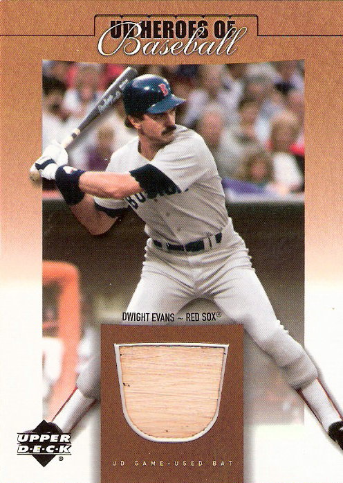 2001 Upper Deck Prospect Premieres Heroes of Baseball Game Bat #BDE Dwight Evans