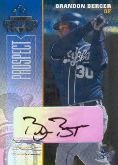 2003 Donruss Champions Autographs #127 Brandon Berger/325