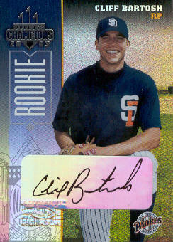 2003 Donruss Champions Autographs #215 Cliff Bartosh/400