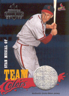 2003 Donruss Champions Team Colors Materials #10 Stan Musial Jsy/200