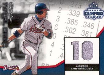 2003 Donruss Champions Total Game Materials #26 Chipper Jones Jsy/200