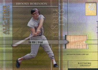 2003 Donruss Elite All-Time Career Best Materials Parallel #18 Brooks Robinson Bat/118